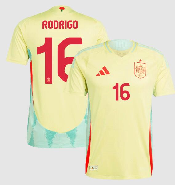 (image for) RODRIGO #16 Spain Away Jersey Player Version Euro 2024